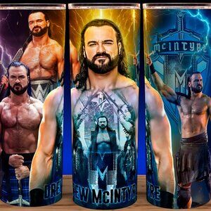 30 oz Drew McIntyre Wrestling Scottish Warrior Cup Mug Tumbler